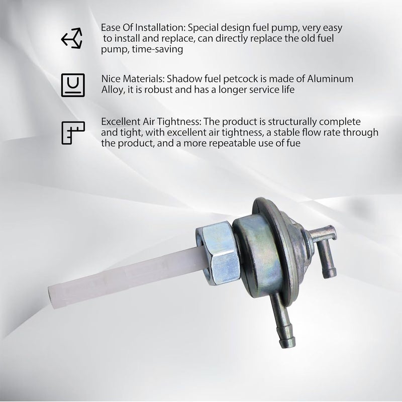 OXCANO Petcock Gas Fuel Switch Pump Valve Compatible With GY6 50cc 70cc 90cc 110cc 125cc 150cc ATV 139QMB Go Kart Moped Scooter Fuel Petcock - Image 2